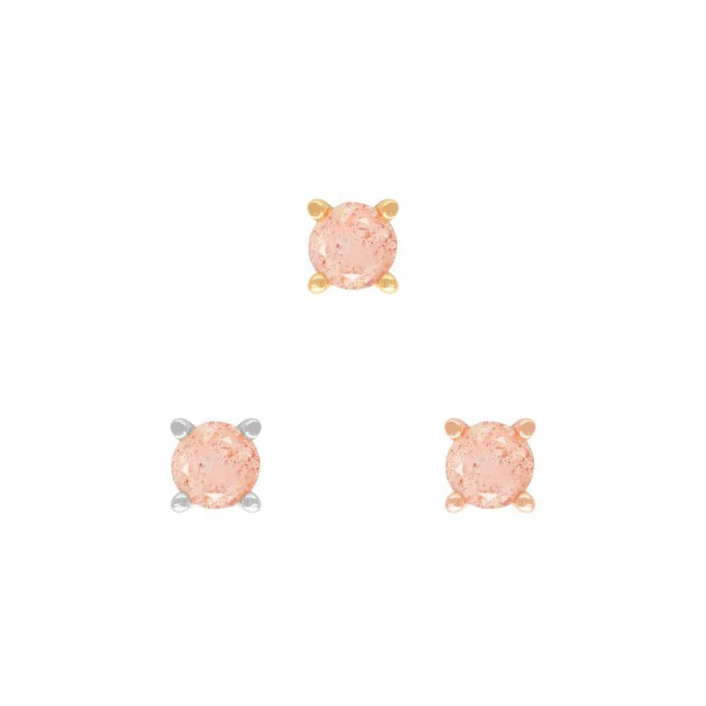 Buddha | 14k gold | Prong Gem Threadless End | Sunstone