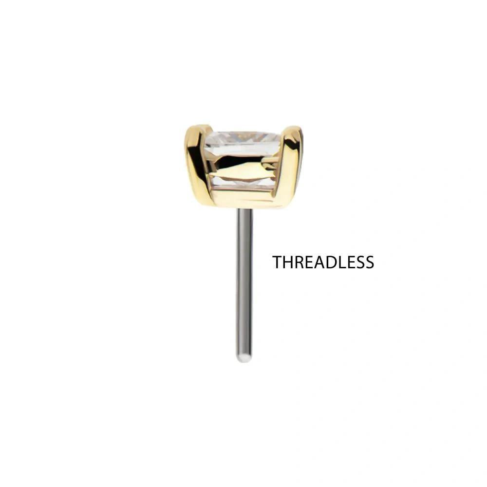 Invictus | 14k gold | 4 Prong Princess Cut Top | Lab-Grown Diamond