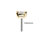 Invictus | 14k gold | 4 Prong Princess Cut Top | Lab-Grown Diamond