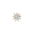 Buddha | 14k gold | Eloise | Rainbow Moonstone + White Sapphire