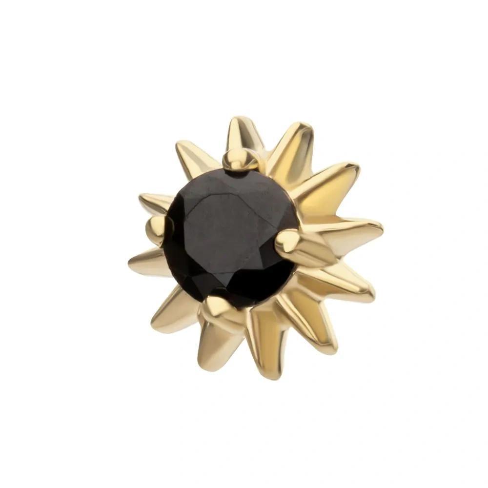 Invictus | 14k gold | Spike Edge | Black CZ