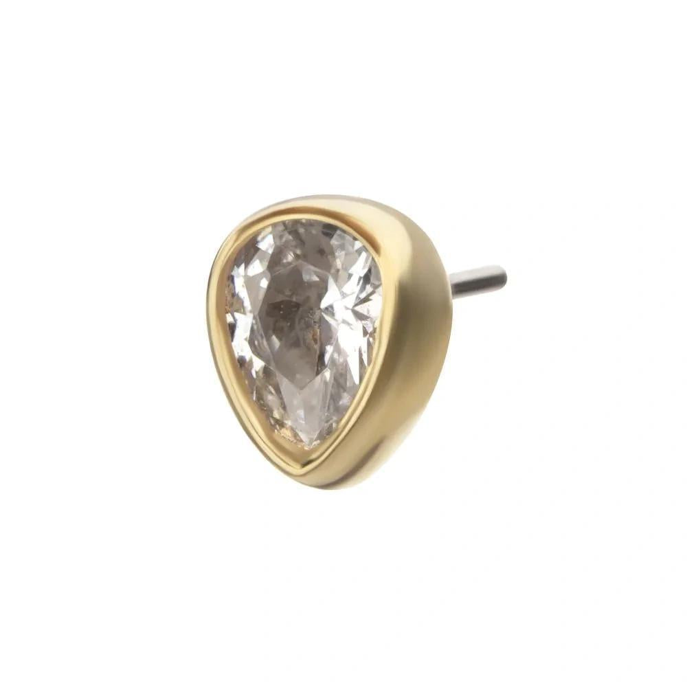 Invictus | 14k gold | Bezel Pear | CZ