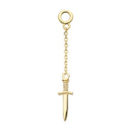 Invictus | 14k gold | Dagger Dangle Charm