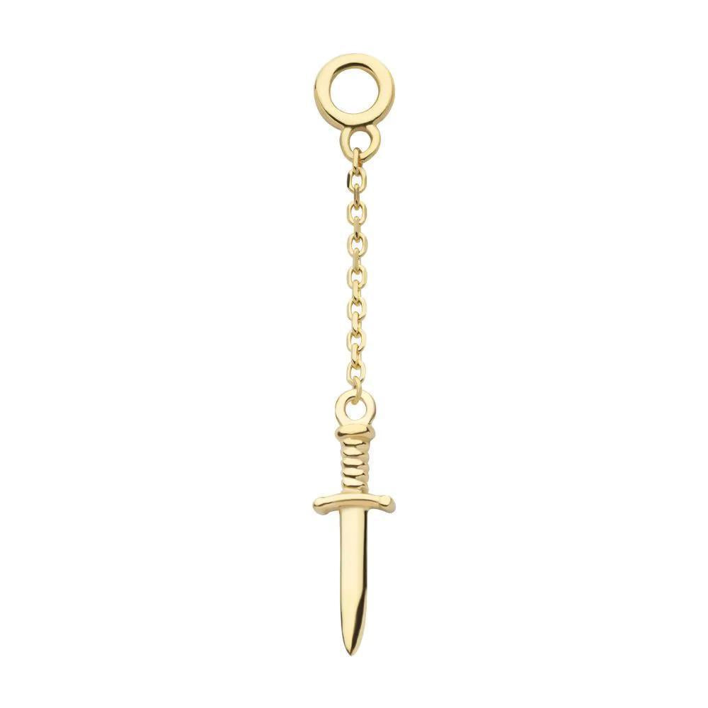 Invictus | 14k gold | Dagger Dangle Charm