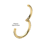 Invictus | 14k gold | Eternity Side Facing Hinged Hoop | Lab-Grown Diamonds