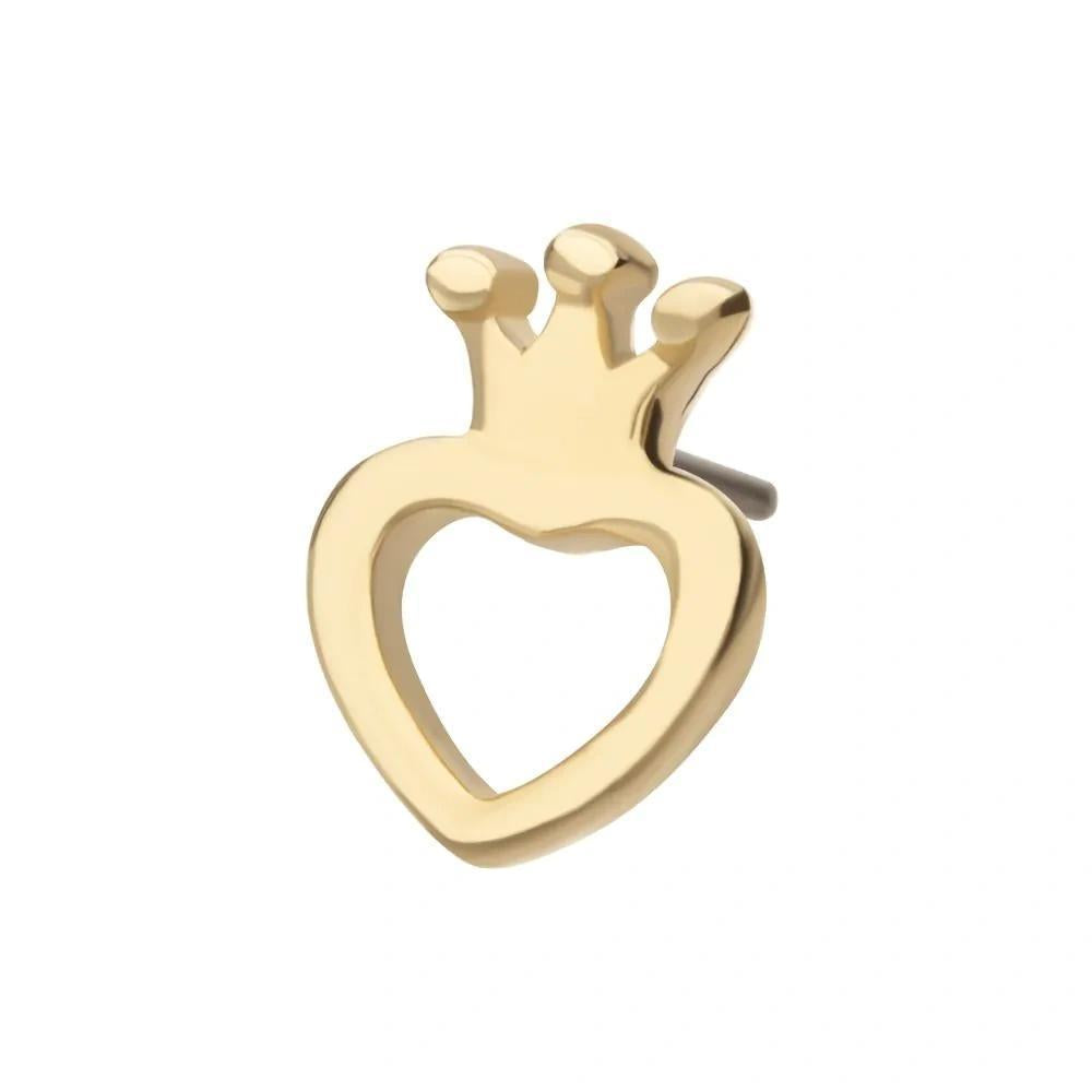 Invictus | 14k gold | Open Heart with Crown