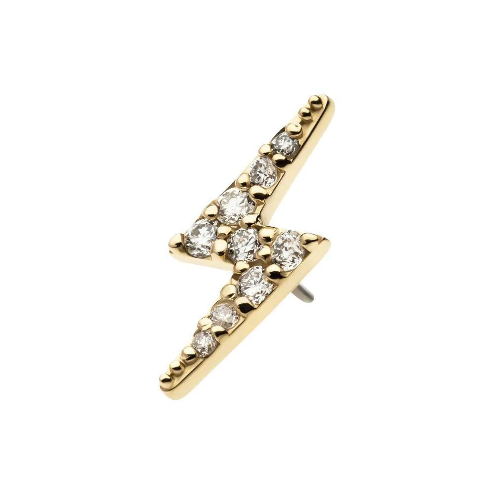Invictus | 14k gold | Lightning Bolt | Lab Grown Diamonds