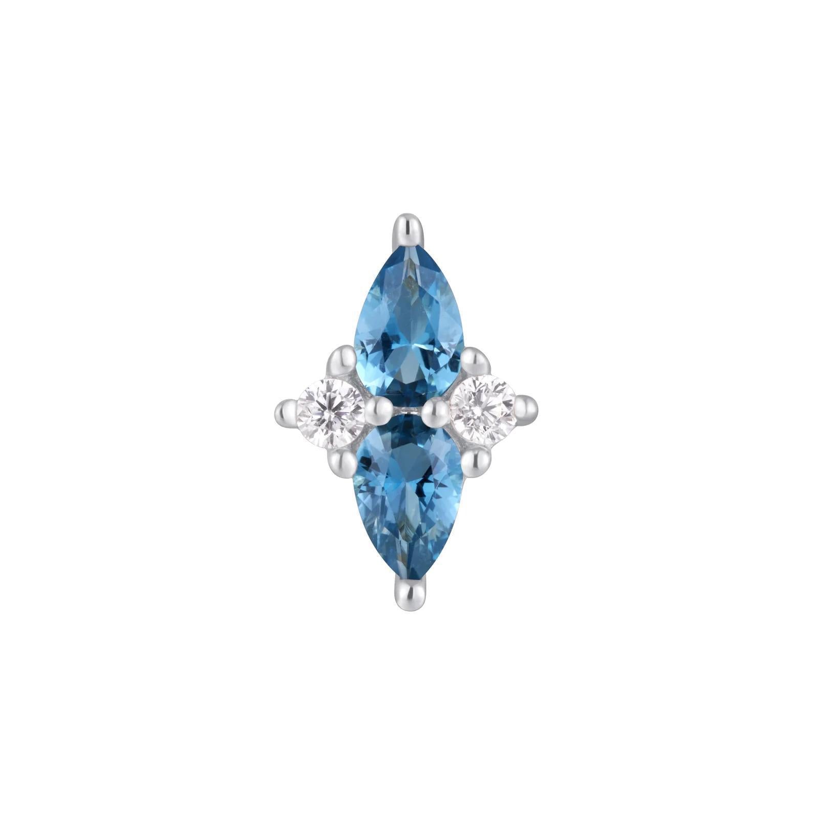 Buddha | 14k gold | Ethereal | London Blue Topaz + CZ