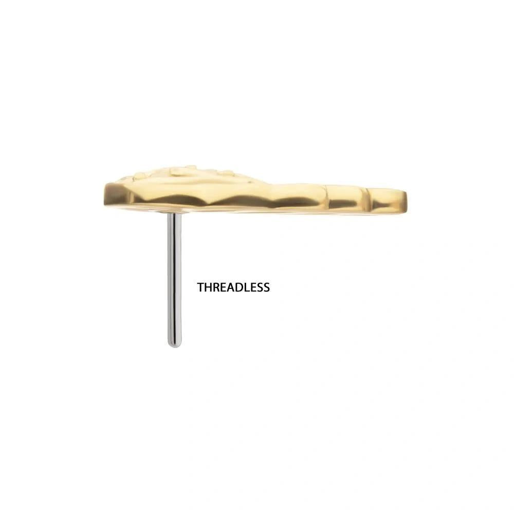 Invictus | 14k gold | Angel Wing Right | CZ