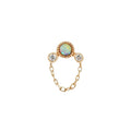 Buddha | 14k gold | Halston | Australian Opal + CZ