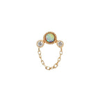 Buddha | 14k gold | Halston | Australian Opal + CZ