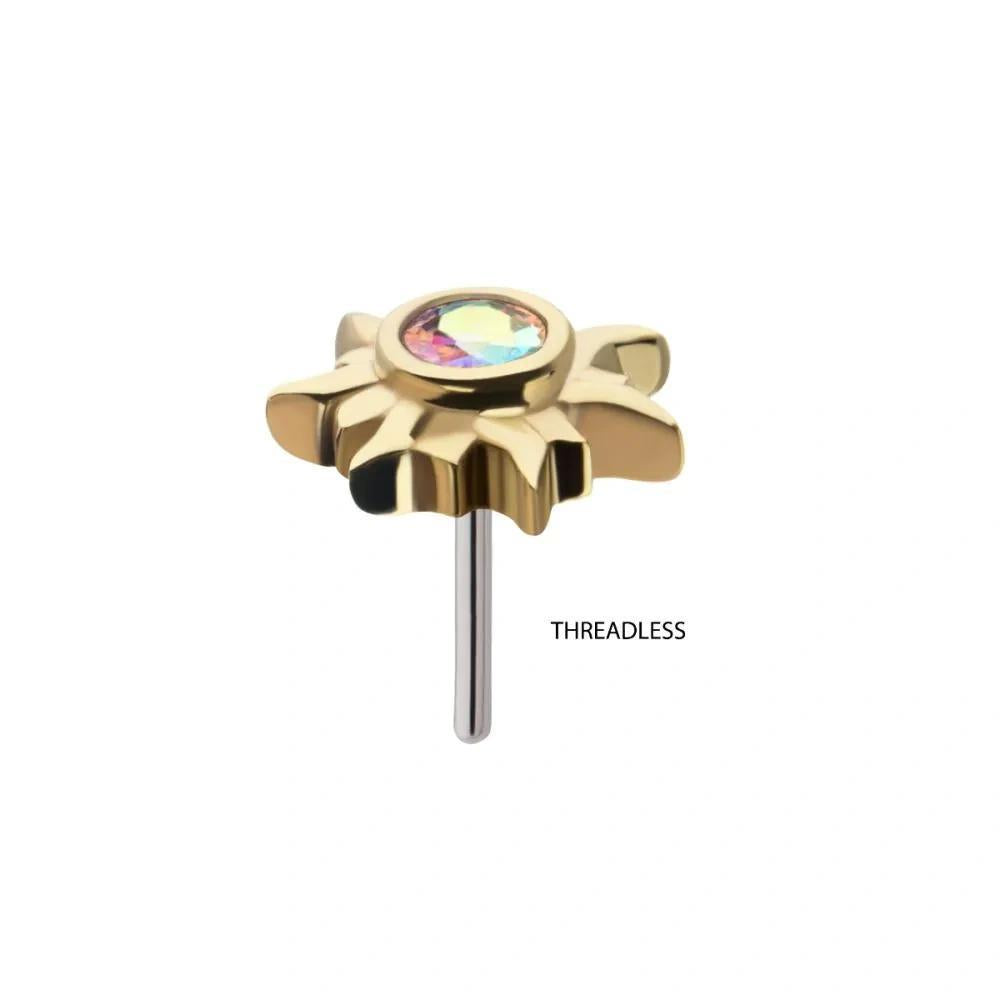Invictus | 14k gold | Sun | AB CZ