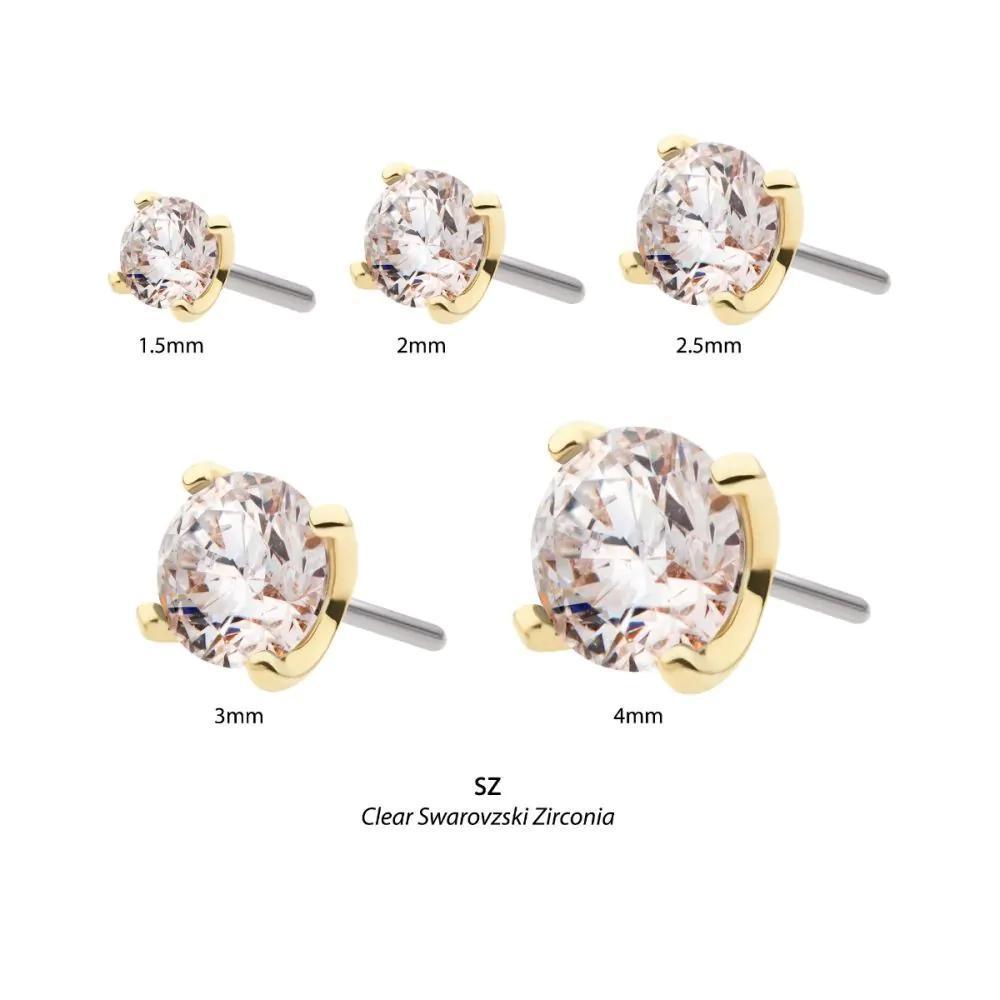 Invictus | 14k gold | Prong | Swarovski Crystal CZ