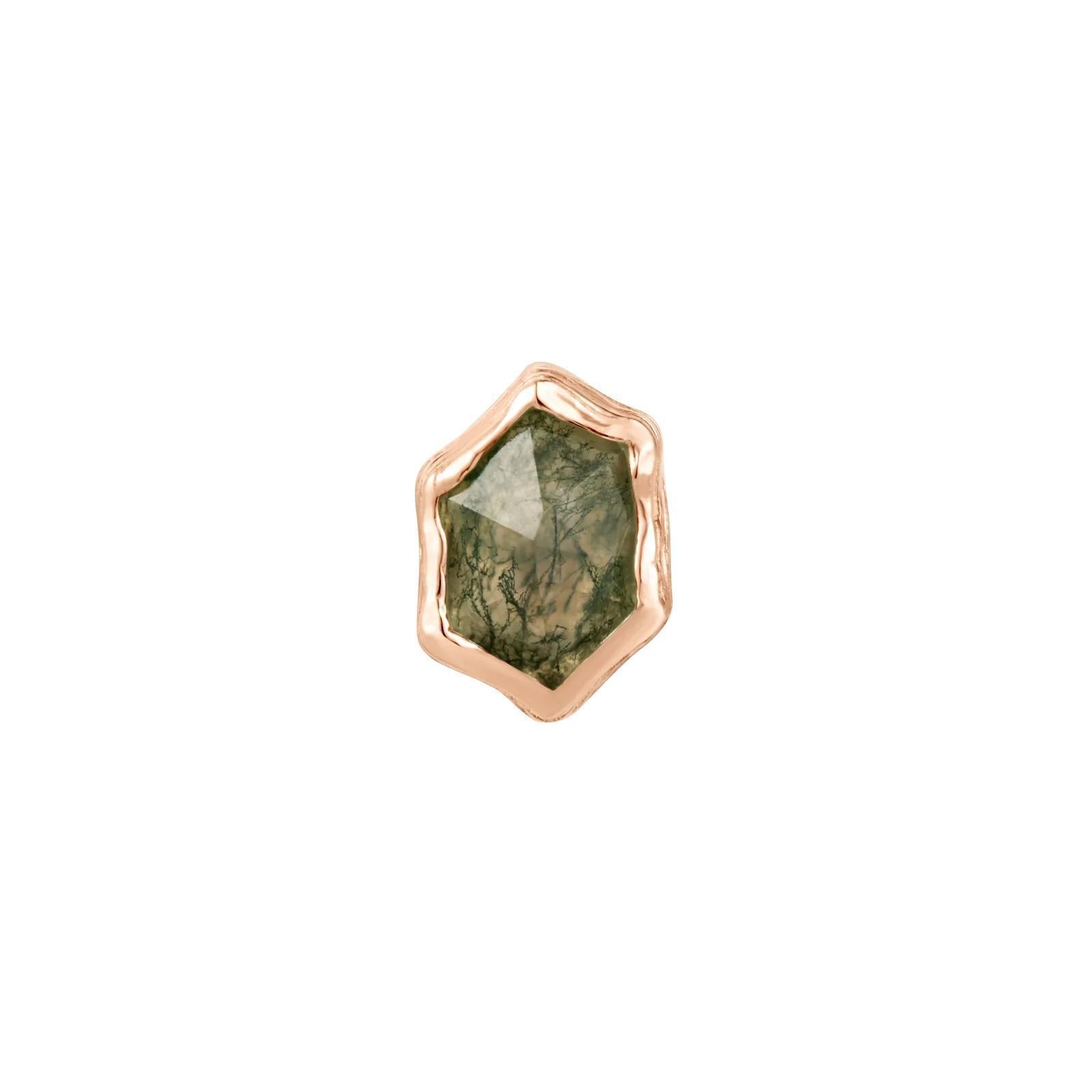 Buddha | 14k gold | Pump Up The Volume | Moss Agate