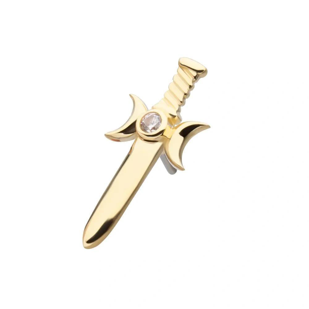 Invictus | 14k gold | Triple Moon Dagger | CZ