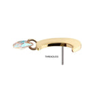 Invictus | 14k gold | Moon with Pear Dangle | AB CZ