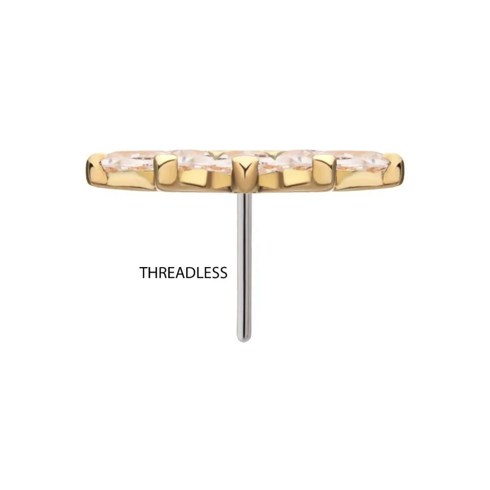Invictus | 14k gold | 5-Cluster Marquise Fan | CZ