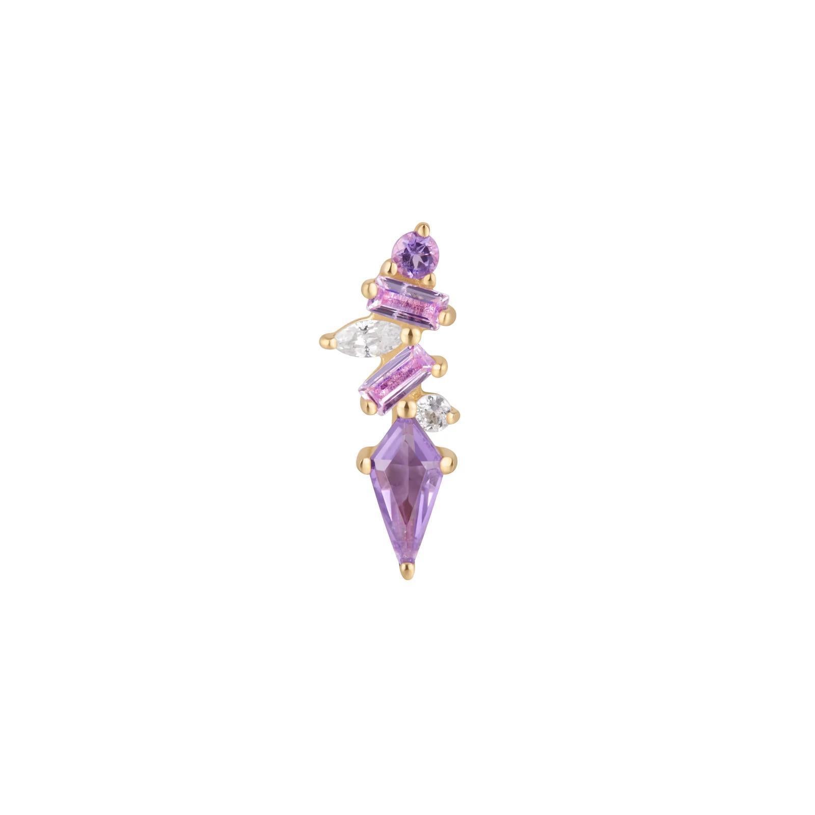 Buddha | 14k gold | Mixt | Amethyst + Pink Sapphire