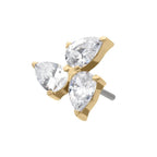 Invictus | 14k gold | Prong Set Triple Teardrop | CZ