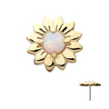 Invictus | 14k gold | Sunflower | synthetic White Opal