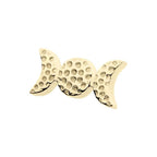 Invictus | 14k gold | Hammered Triple Moon
