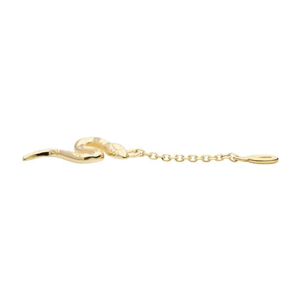 Invictus | 14k gold | Snake Dangle Charm | CZ