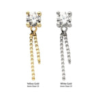 Invictus | 14k gold | Prong Set CZ with Double Box Chain