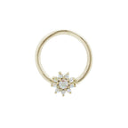 Buddha | 14k gold | Eloise Seam Ring | Mercury Mist Topaz