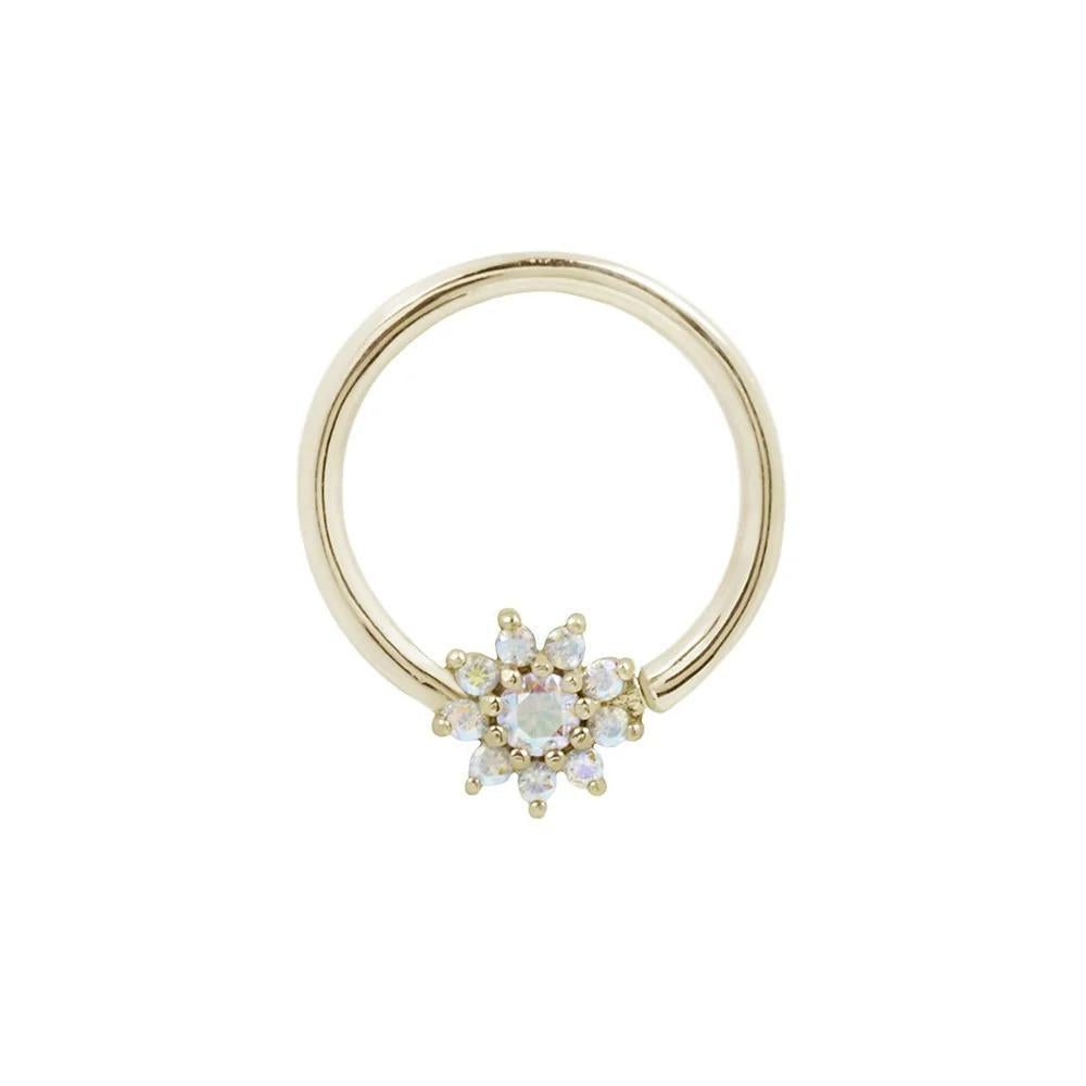 Buddha | 14k gold | Eloise Seam Ring | Mercury Mist Topaz