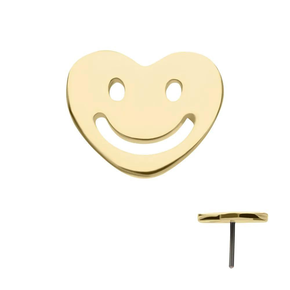 Invictus | 14k gold | Happy Face Heart