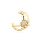 Invictus | 14k gold | Crescent Moon | CZ/Opal