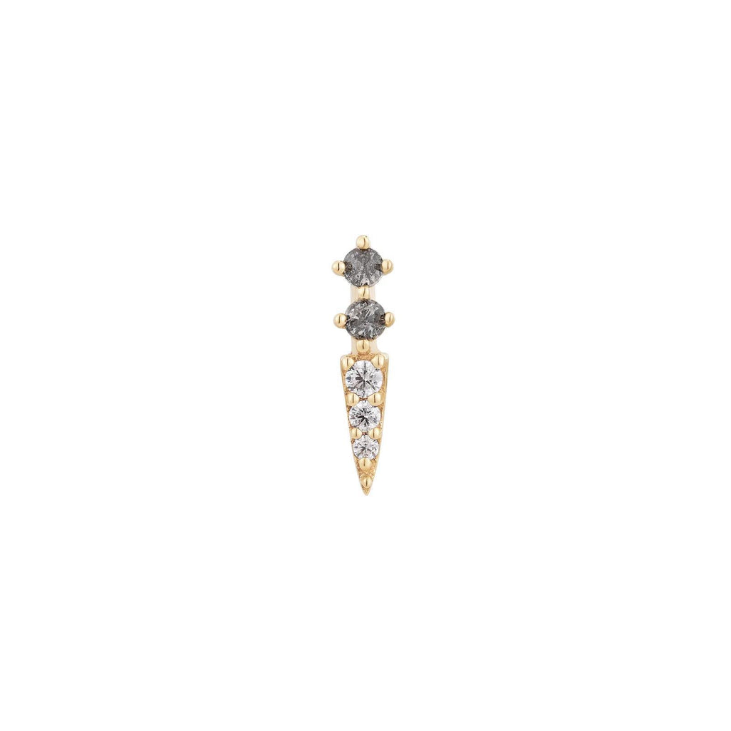 Buddha | 14k gold | Activated | Grey Diamond + CZ