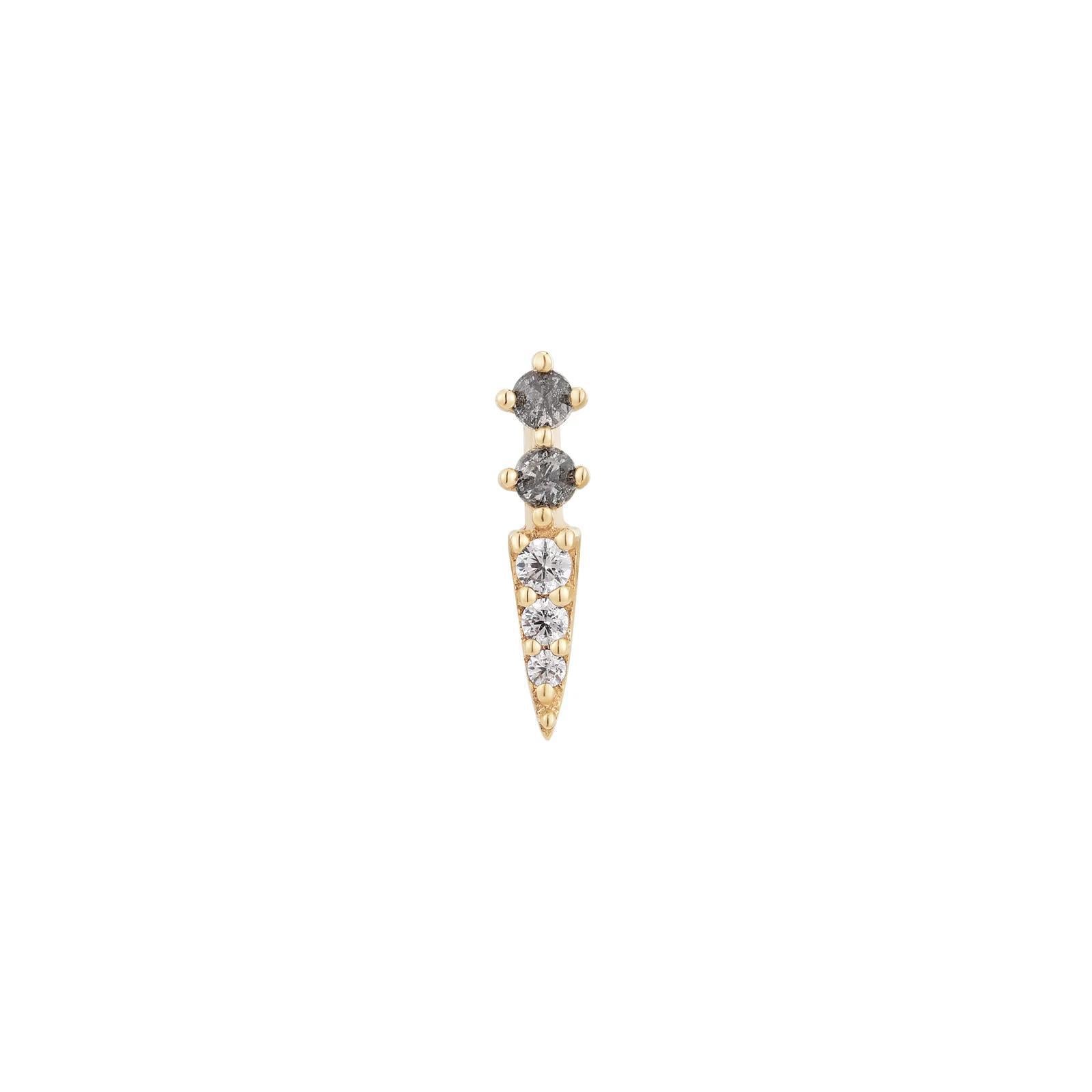 Buddha | 14k gold | Activated | Grey Diamond + CZ
