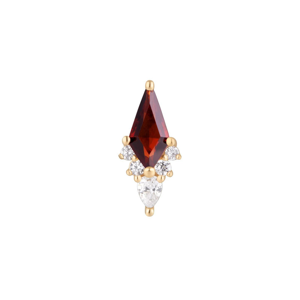 Buddha | 14k gold | Afterglow | Garnet + CZ
