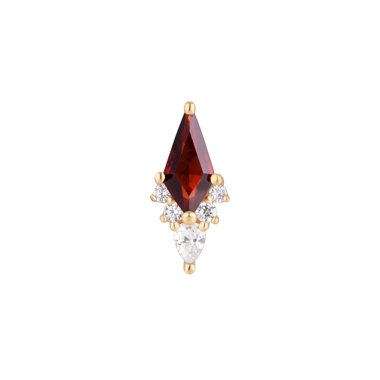 Buddha | 14k gold | Afterglow | Garnet + CZ