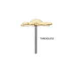 Invictus | 14k gold | Tri-bead Flower Top