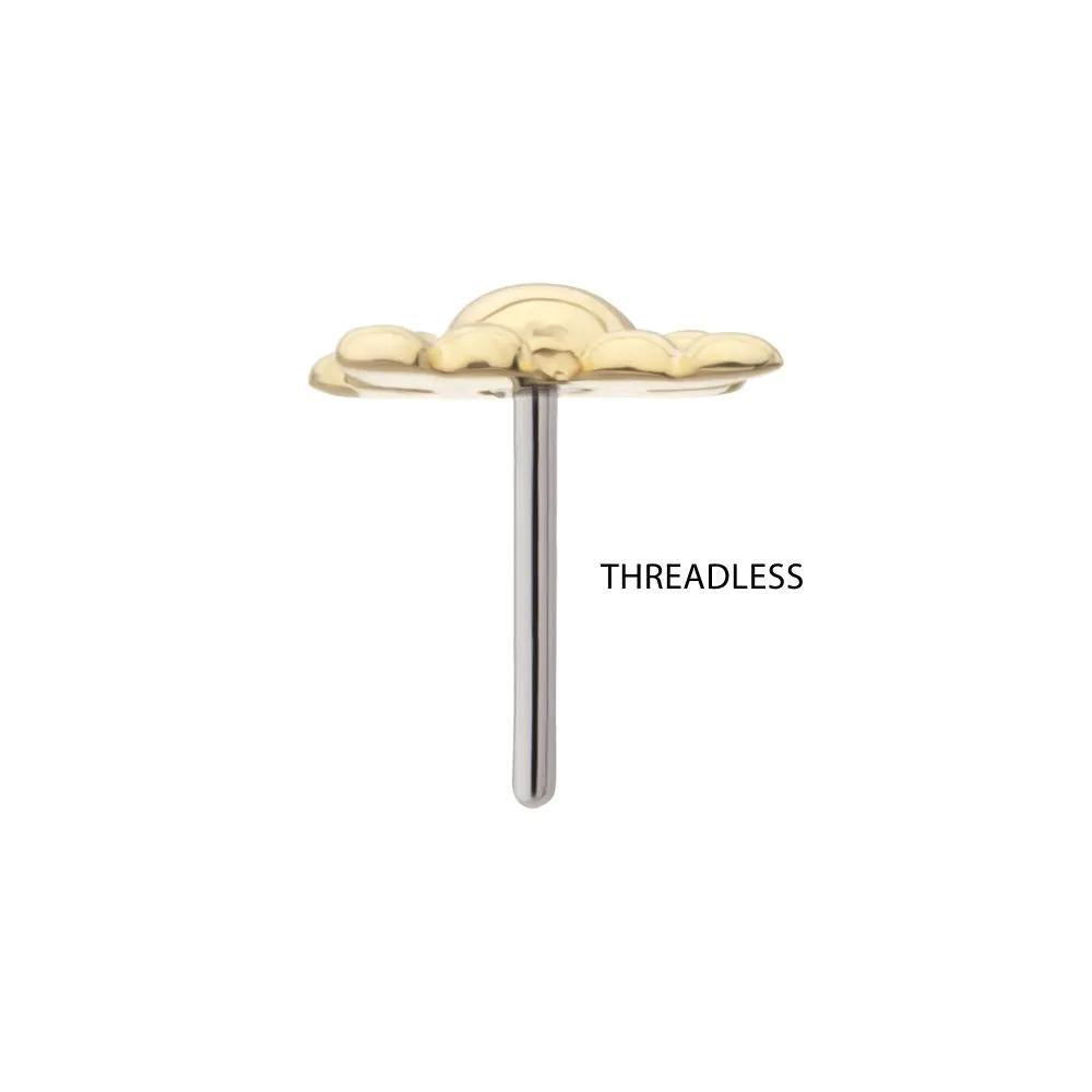 Invictus | 14k gold | Tri-bead Flower Top