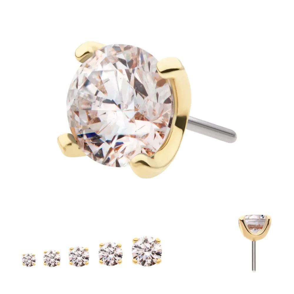 Invictus | 14k gold | Prong | Swarovski Crystal CZ