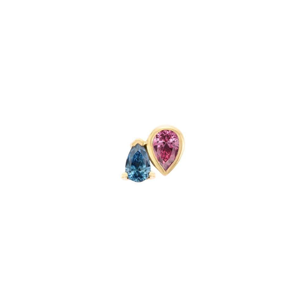 Buddha | 14k gold | Era | Pink Tourmaline + London Blue Topaz