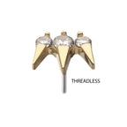 Invictus | 14k gold | Triple Spike | CZ