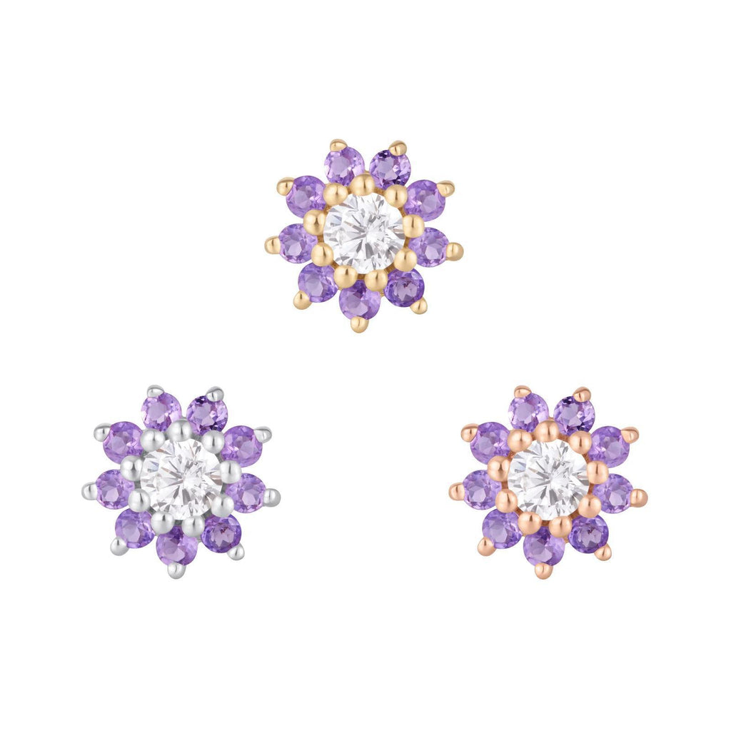 Buddha | 14k gold | Eloise | Amethyst + CZ