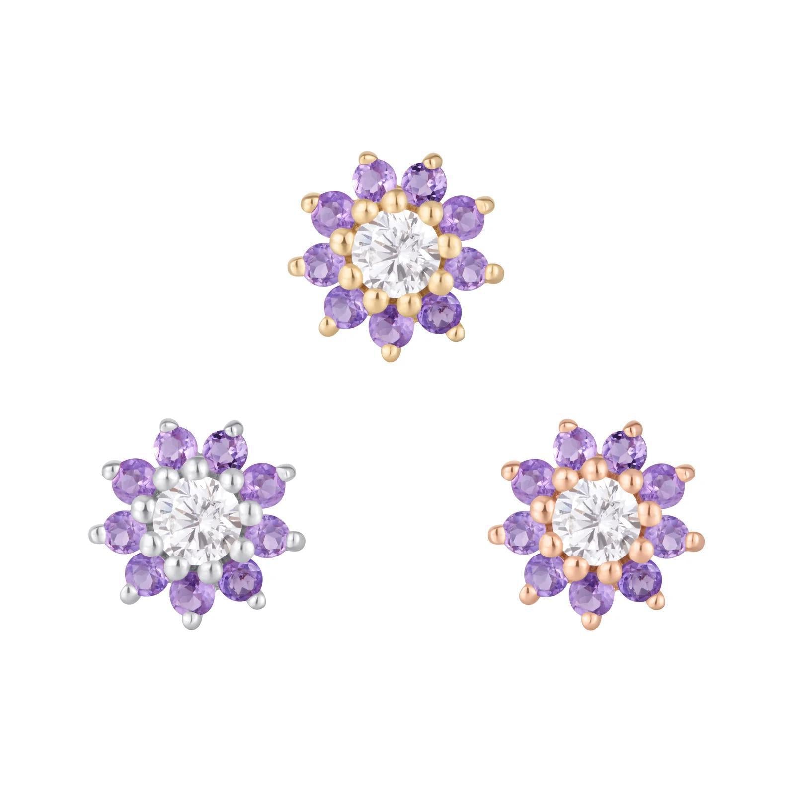 Buddha | 14k gold | Eloise | Amethyst + CZ