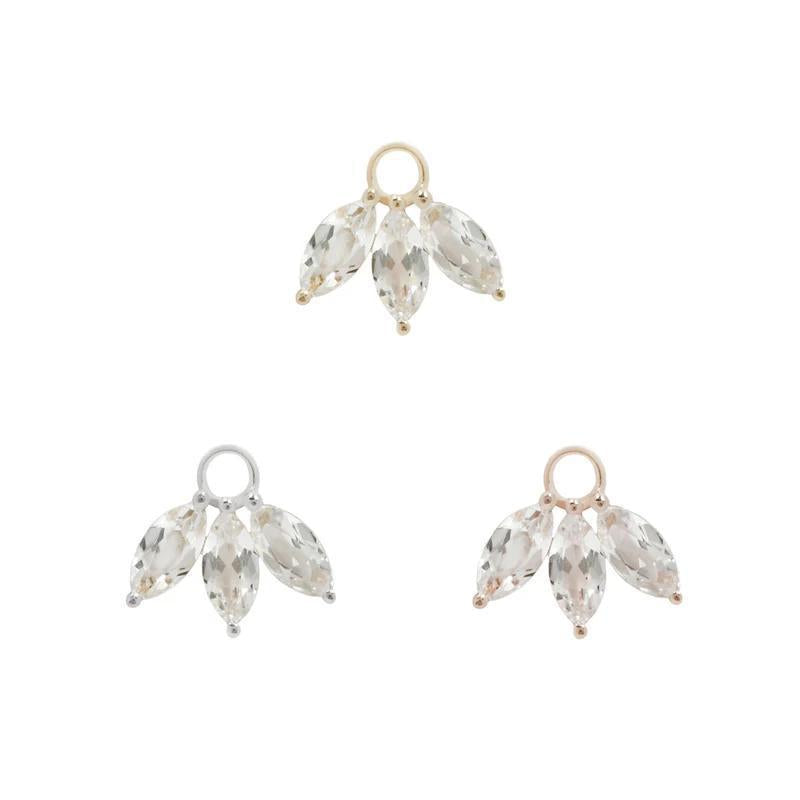 Buddha | 14k gold | Moet Charm | White Topaz