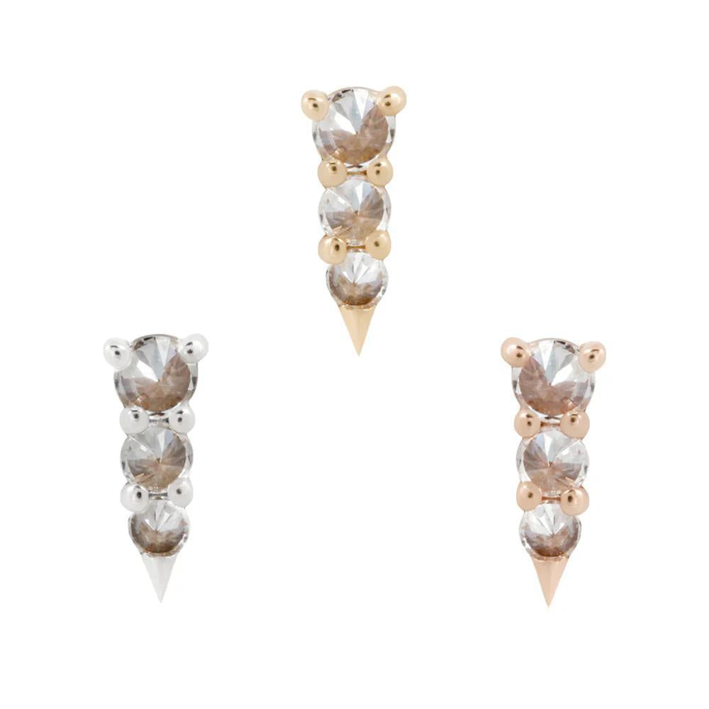 Buddha | 14k gold | Bowery Reverse Set | Swarovski Crystal CZ