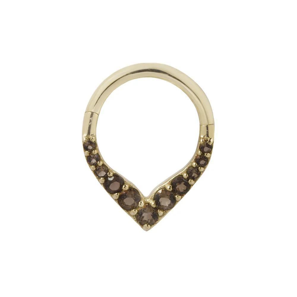 Buddha | 14k gold | Rise + Shine | Smoky Quartz