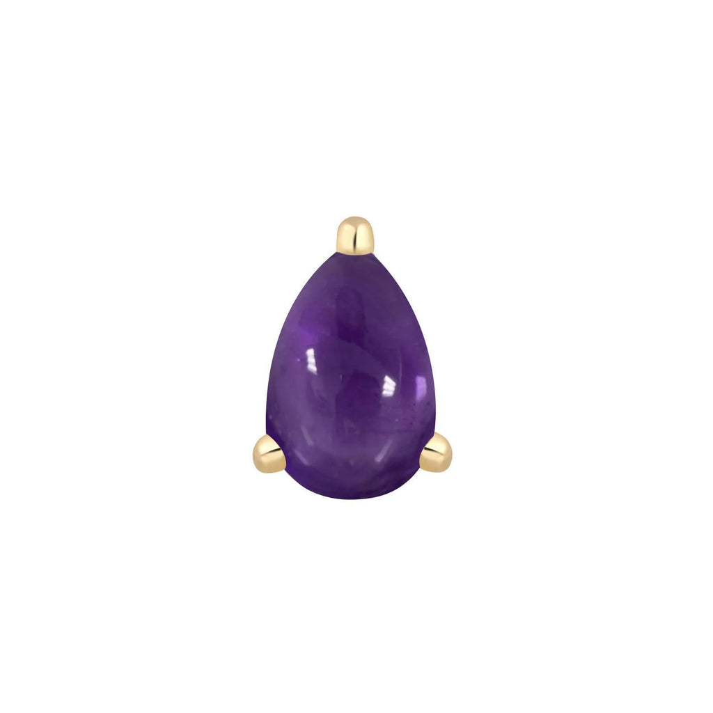 Buddha | 14k gold | Prong Pear | Amethyst