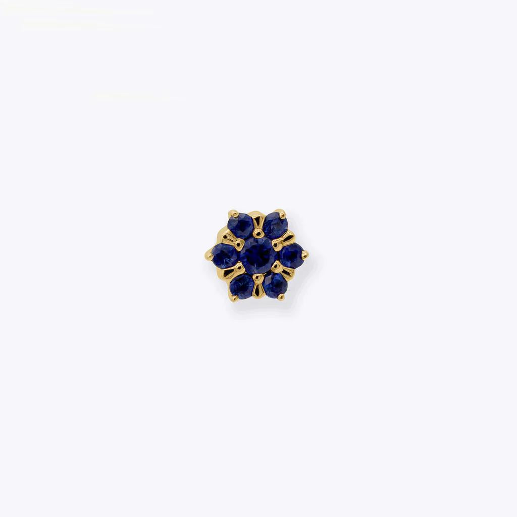 Tether | 14k gold | Peony | Blue Sapphire