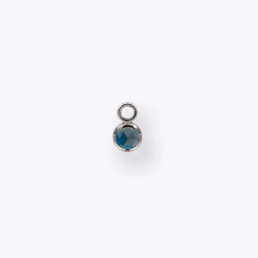 Tether | 14k gold | Luka Charm | London Blue Topaz