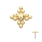 Invictus | 14k gold | Tri-bead Flower Top