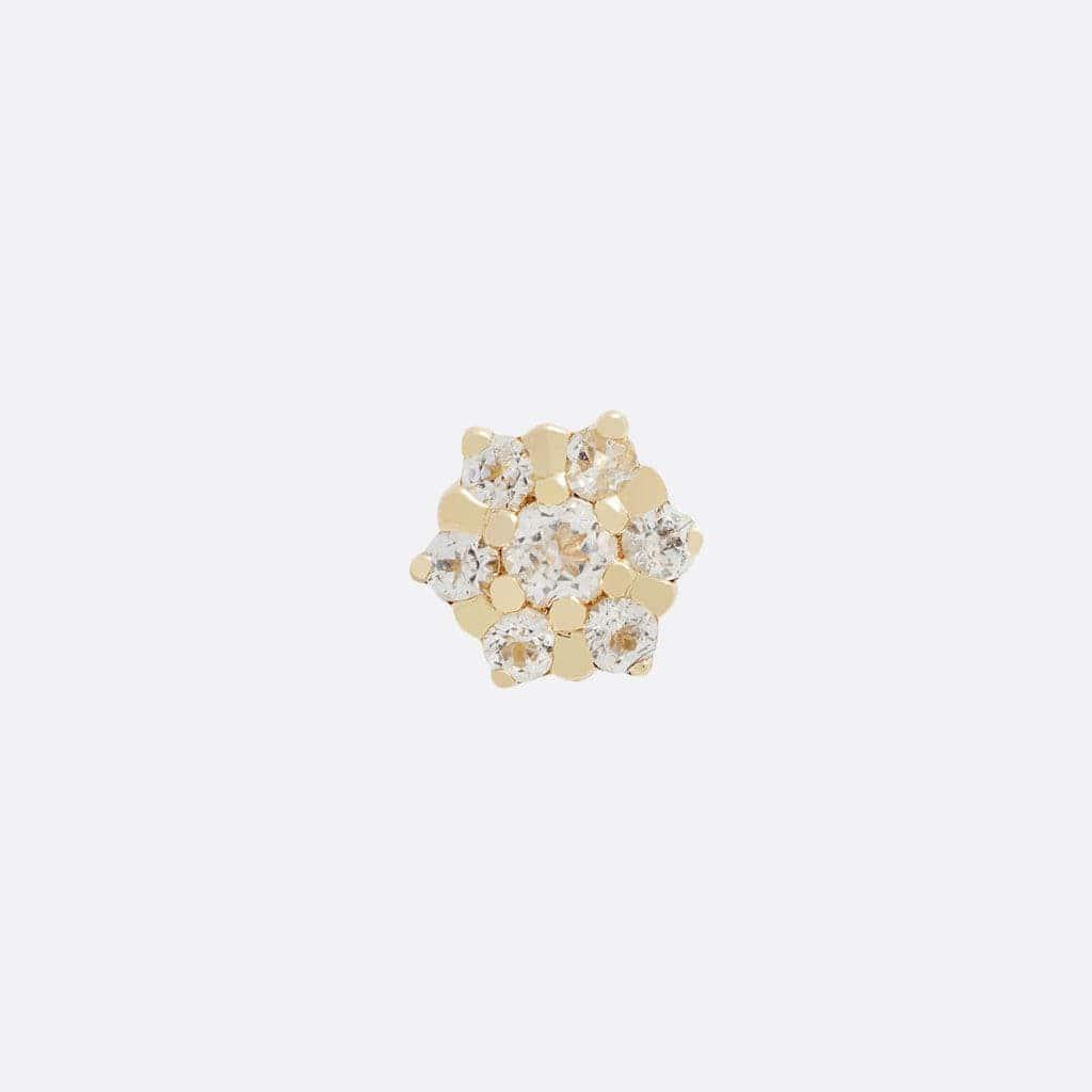 Tether | 14k gold | Peony | White Topaz